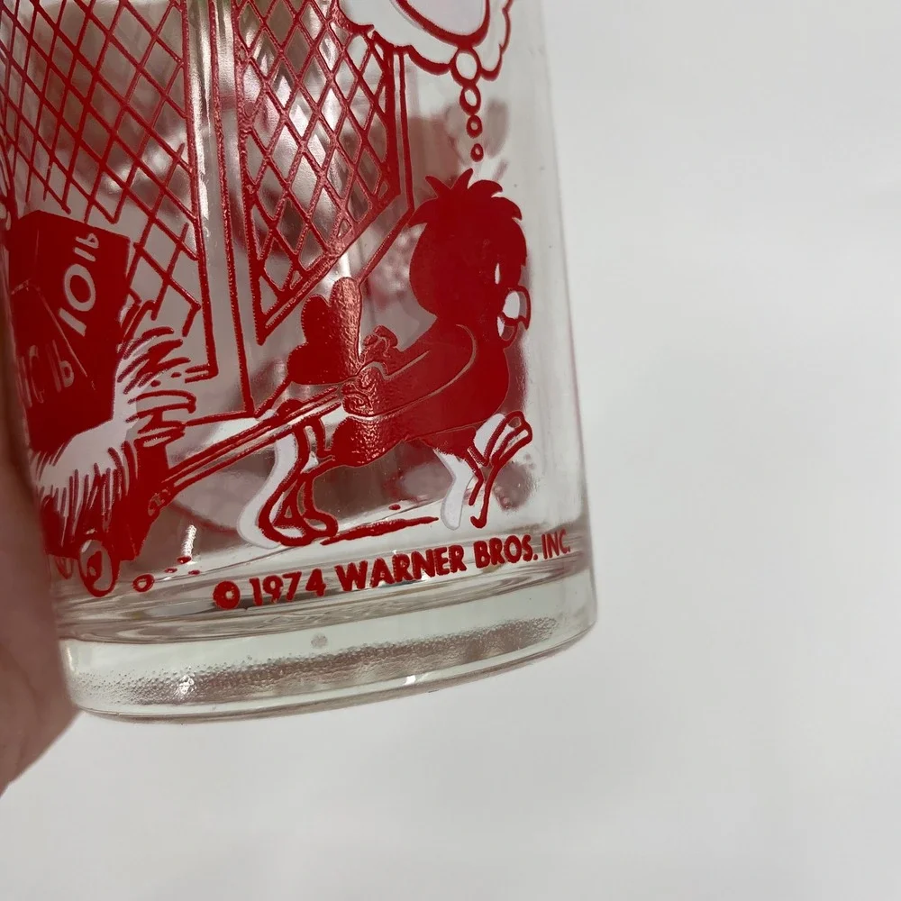 Vintage 1973 Archie Comics & 1974 Looney Tunes Juice Glass Set of 2 Retro 70s